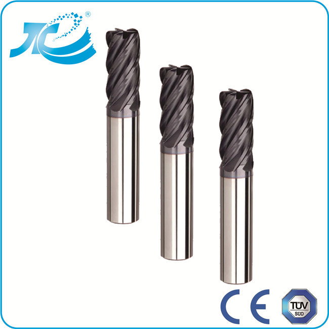 2 4 6 Flute End Mill , Corner Radius End Mill with TiAN / TiCN / TiN / ARCO Coating