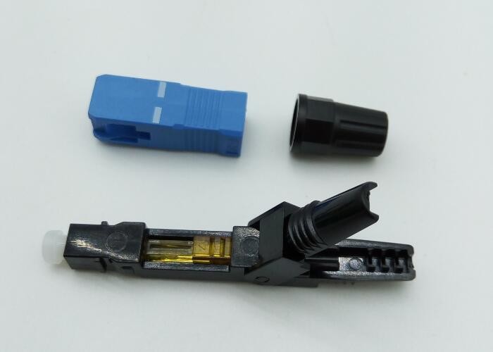 CATV Pre - Polished Fiber Connectors , Blue Field Installable Fiber Optic Connector