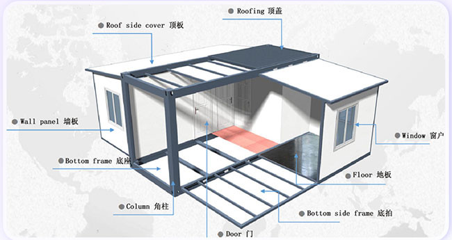Prefabricated Expandable Container House 40ft Container Home