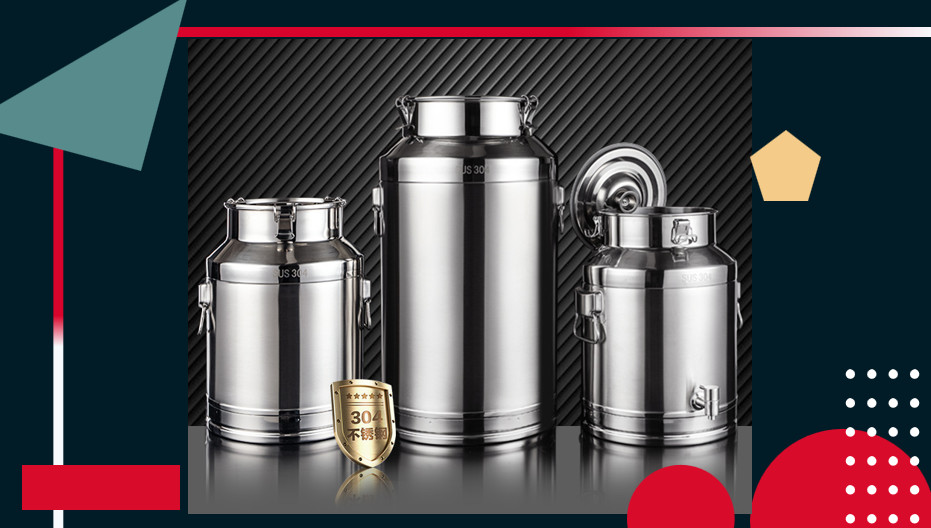 9 Litres Liquid Storage Tank No magnetic 201 Stainless Steel milk can