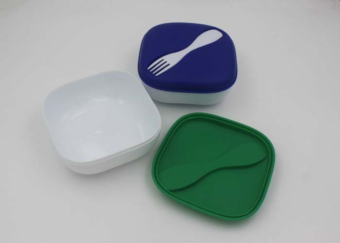 Biodegradable Microwave Plastic picnic Lunch Box Containers With Fork And Spoon
