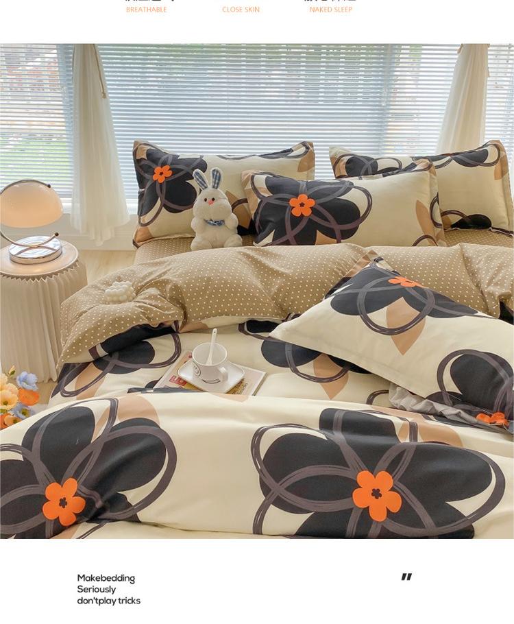 2024 Trend Simple Skin-Friendly Cotton Four-Piece Set for a Natural and Organic Bed