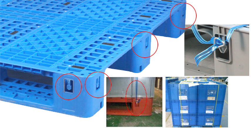 Heavy Duty industrial stackable plastic pallets Loading Capacity of 4T and 1T