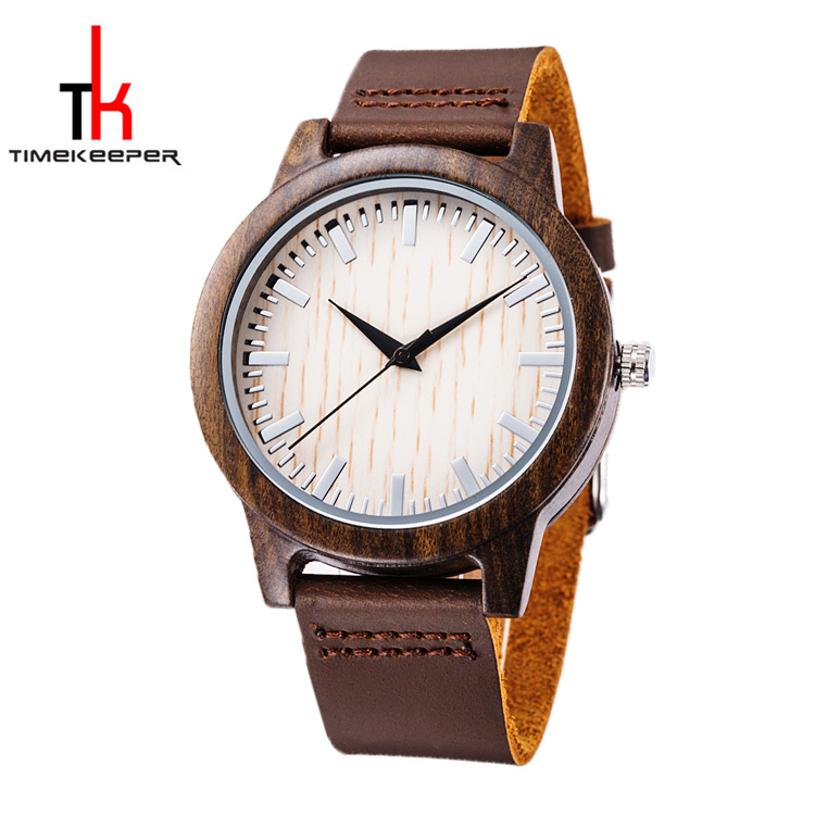 Bamboo Dial Japan Movement Cool Watch Custom Logo Big Face Best watches for Men