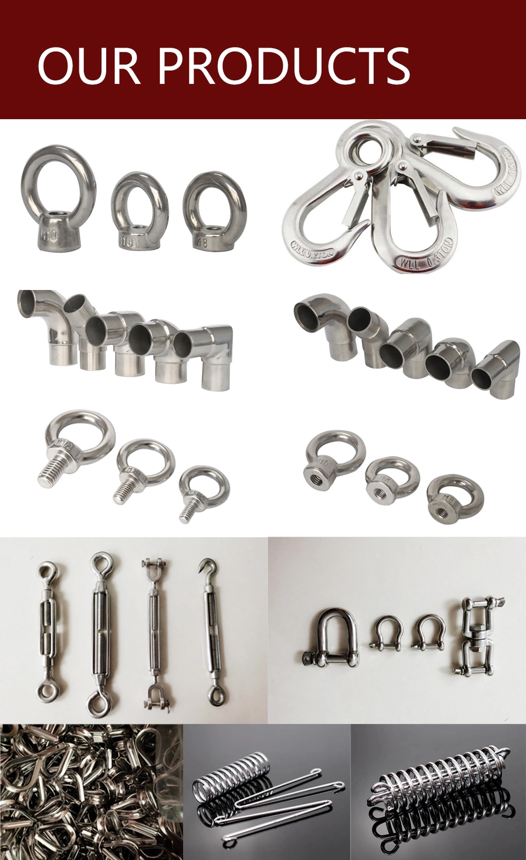 Polished Stainless Steel Double Jaw Ended Swivel Eye Hook For Heavy Duty
