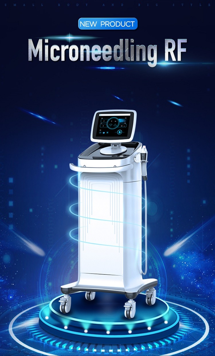 White Stationary Skin Rejuvenation Machine / Fractional RF Microneedle Machine
