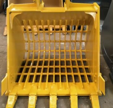 HARDOX400 Hyundai Excavator Skeleton Bucket With Sieve Bottom