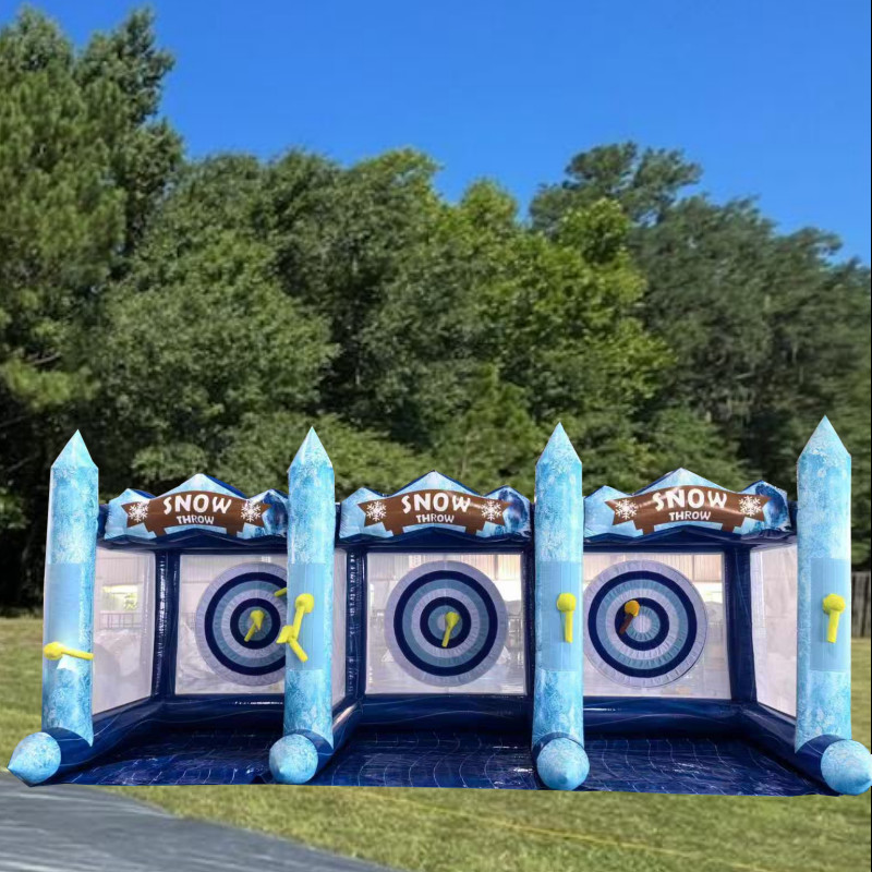 Inflatable Axe Throwing Game Inflatable Ball Toss Target Dart Board Game Velcro axes