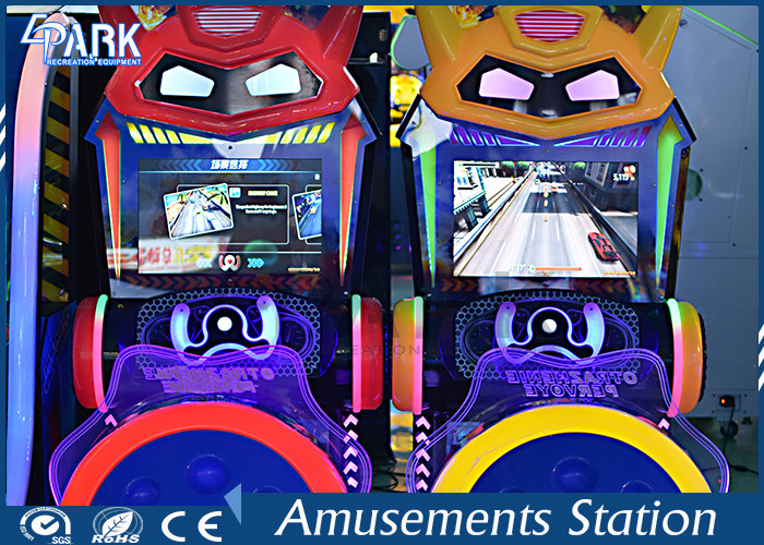 Children Motorcycle Racing Arcade Machine Insert Coins And Press The Start Button
