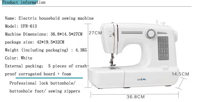 38.4*15.3*24.7cm Overall Dimensions Hand Operated Leather Sewing Machine for USA Market