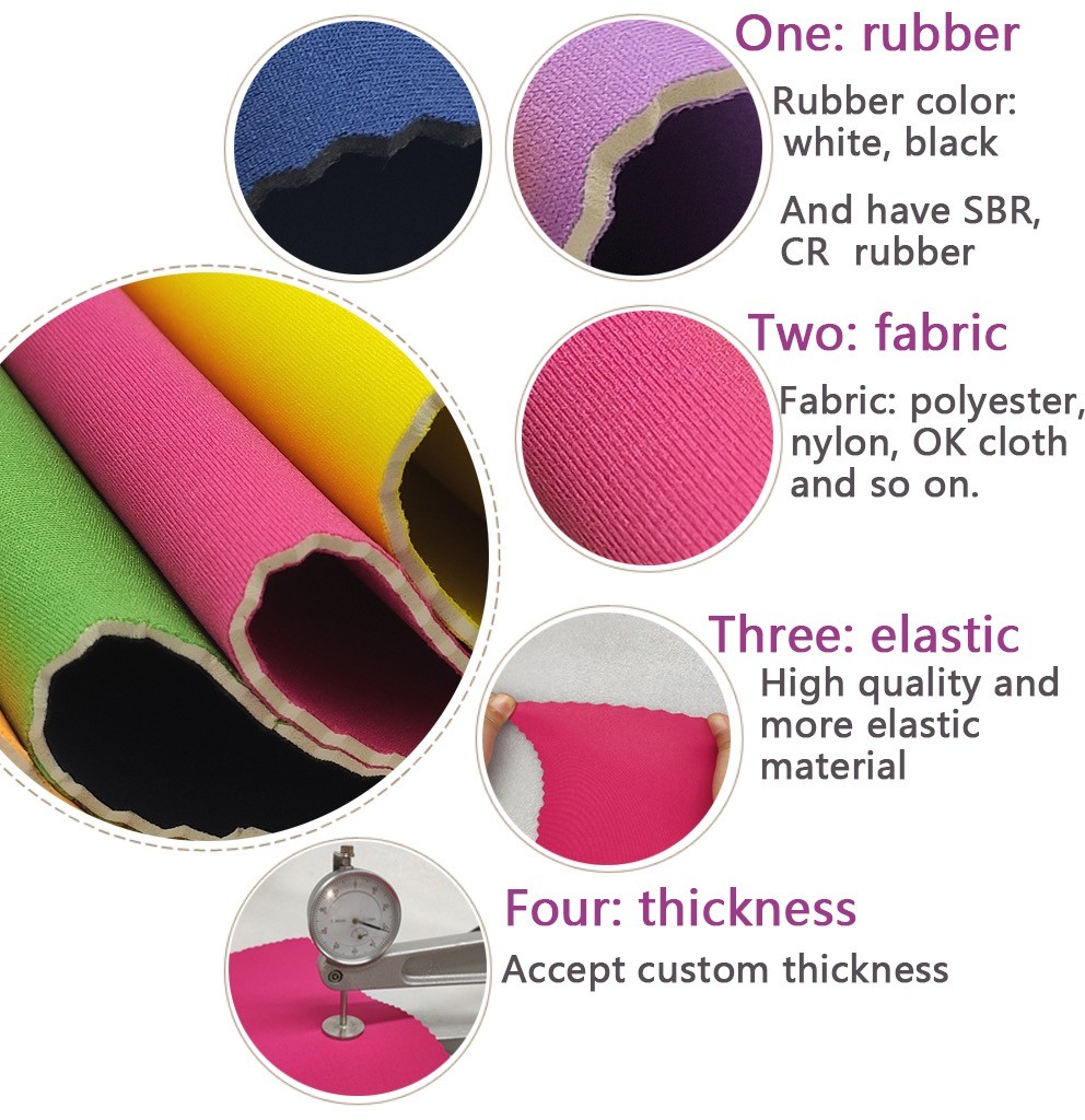 Double Sided 3mm Laminated CR Neoprene Rubber Sheet for drysuit