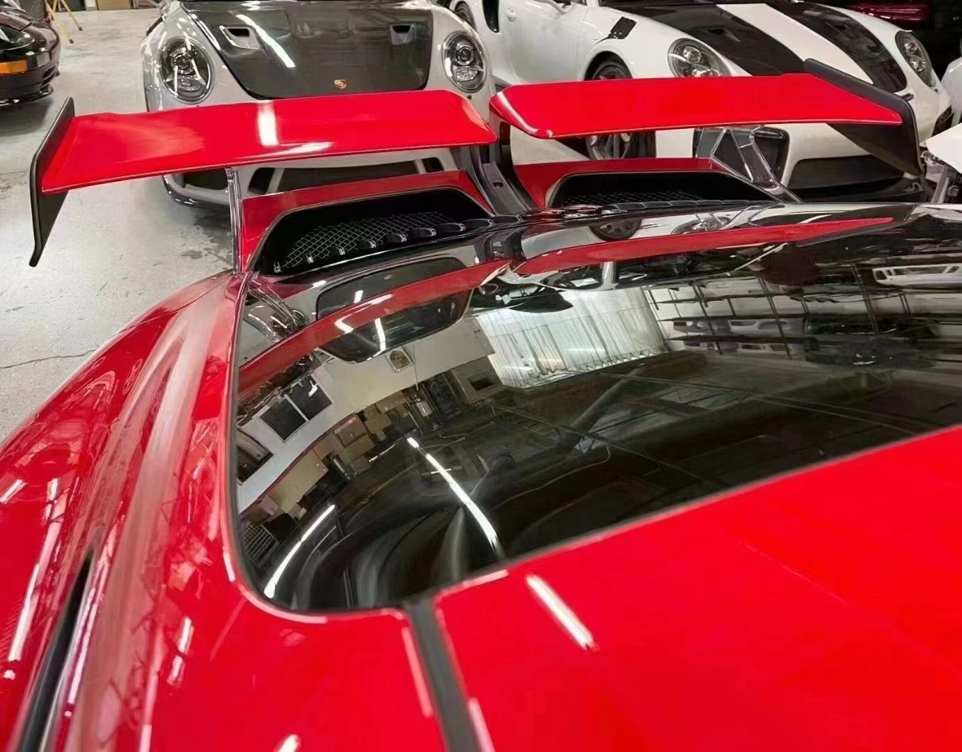 High Quality Carbon Fiber Spoiler Carbon Fiber Spoiler for Porsche 911 992 992 for TechArt Style Spoiler