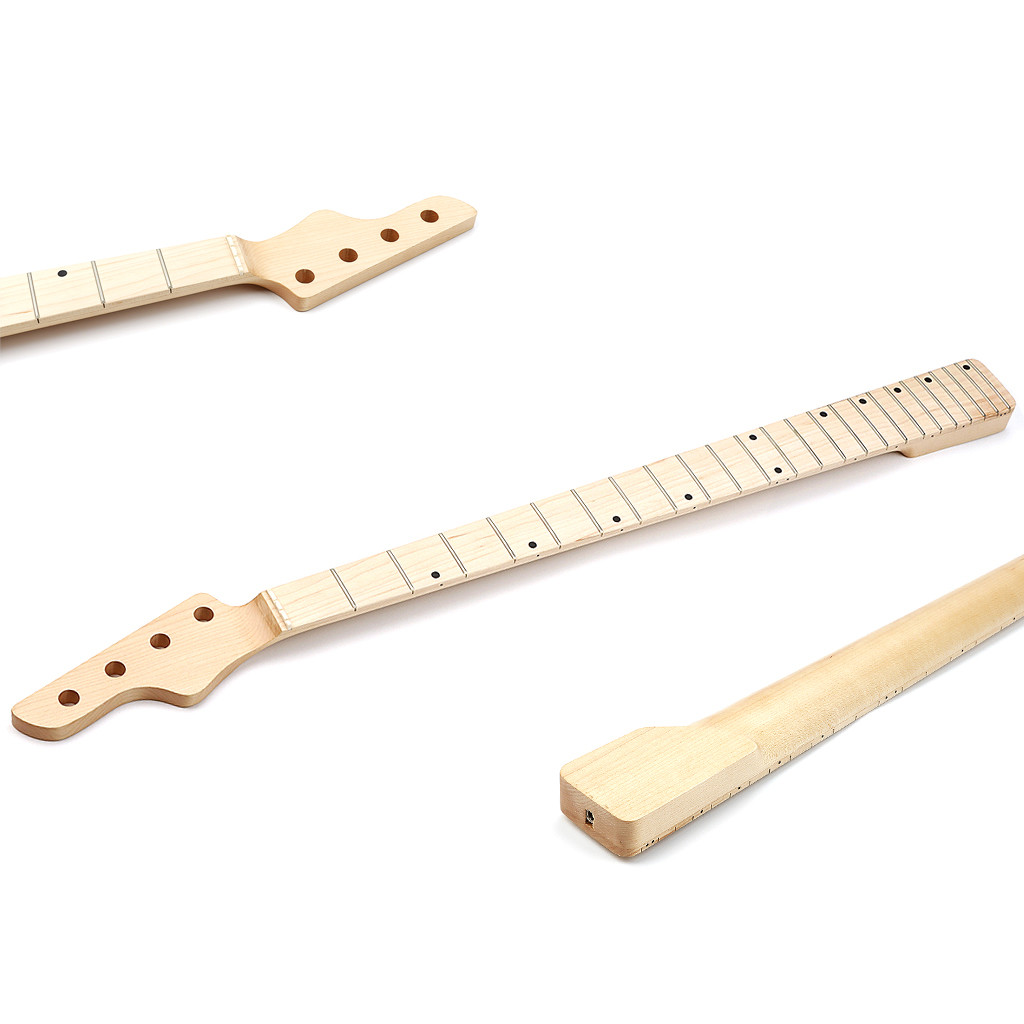 C Shape Jazz Bass Guitar Neck With 24 Frets Durable Maple Wood Fretboard