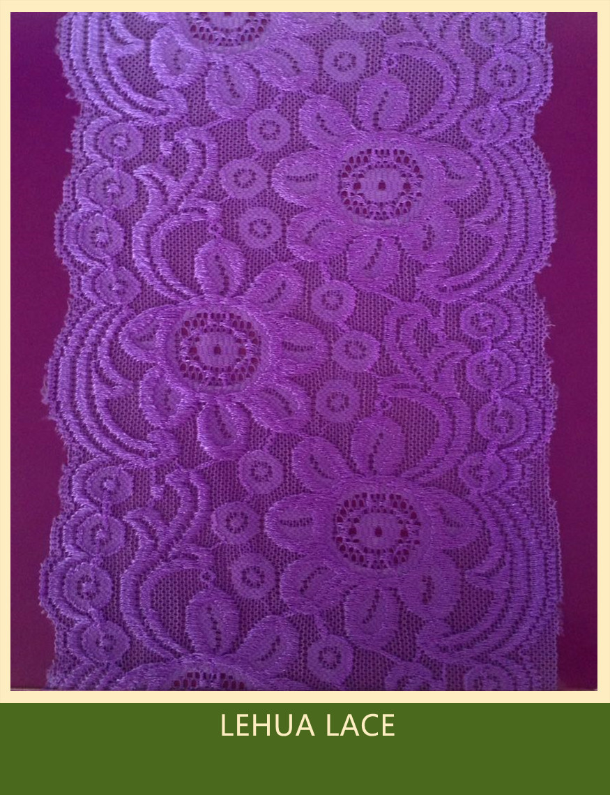 Hot Selling and nice quality Nylon Spandex Stretchy Brazil Lace from China