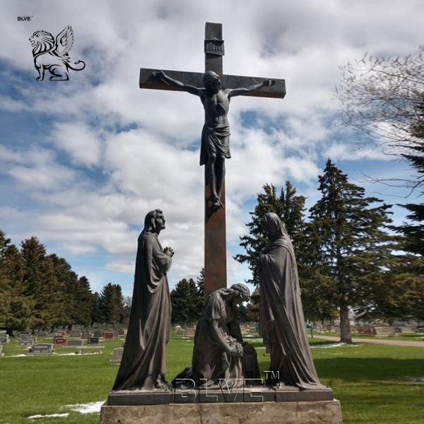Life Size Dead Jesus Crucified Bronze Sculpture 14 Stations Of The Cross Casting