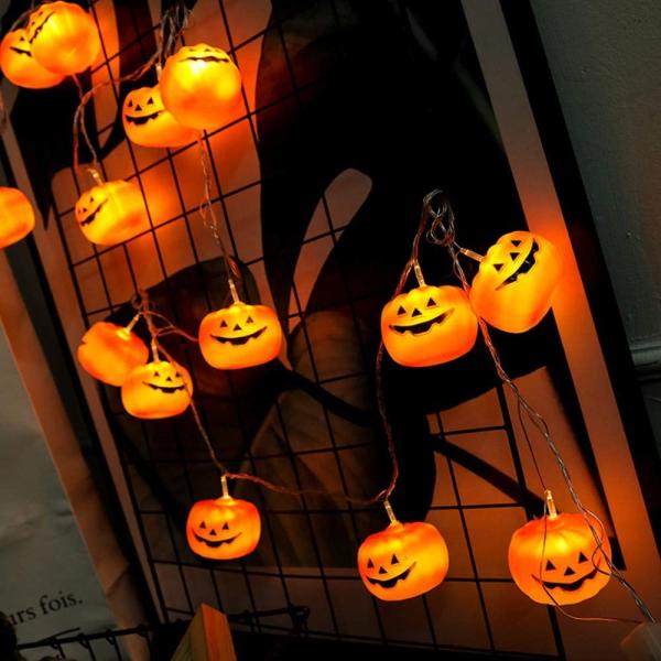Halloween Decoration Clearance String Lights LED Battery Operated Pumpkins