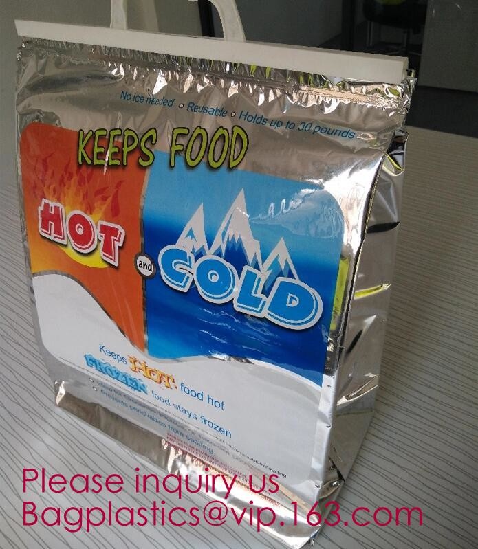 Aluminum Foil Food Use Disposable Cooler Bag Insulated Thermal Bag Organizer Storage Frozen Lunch Bag bagease bagplastic