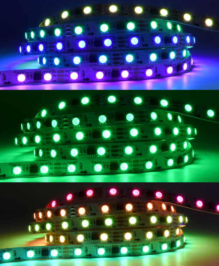 Dream Color Smart LED Light Strip Pixel Tape Digital Individually Addressable WS2811