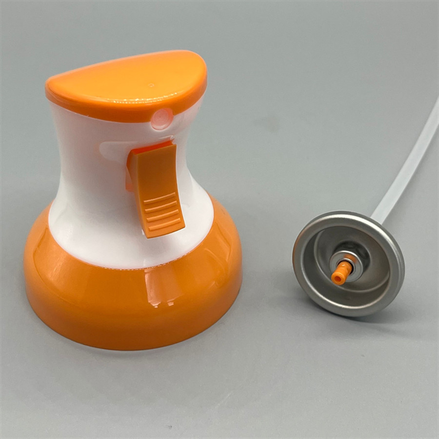 Compact Air Freshener Spray Valve for Home and Automotive Use with Ergonomic Actuator and Secure Seal