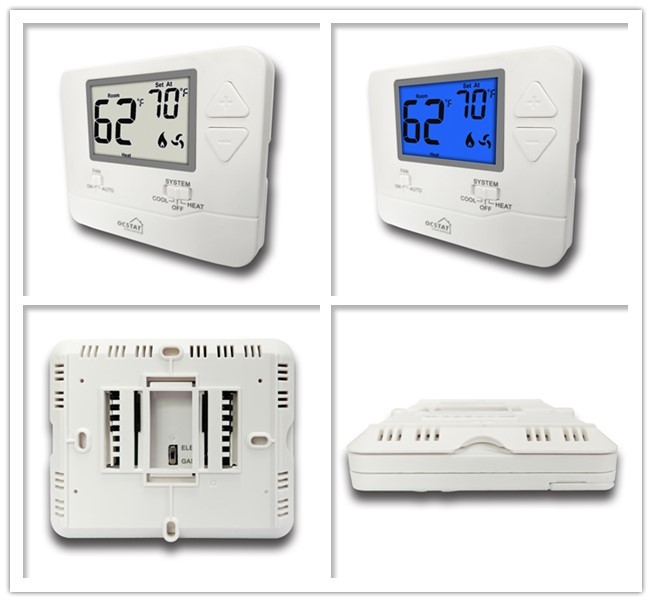 Central Air Conditioner HVAC Thermostat With 1 Heat / 1 Cool Omron Relay