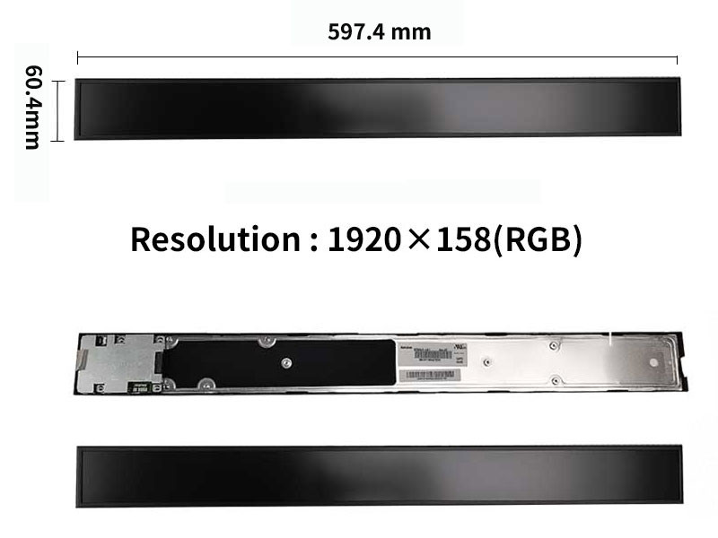 23 Inch LCD Panel Module Ultra Wide Thin Panel S23AJ1-LE1 1920x158 500nits LVDS TFT Bar LCD