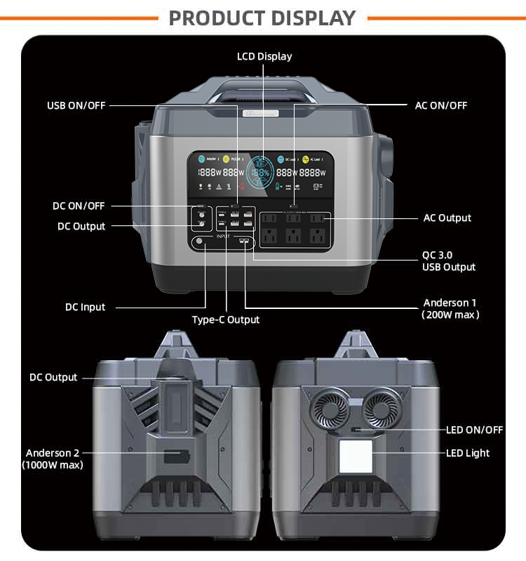 Massive Capacity 3200Wh Solar Generator Inverter for Energy Storage and Power Backup