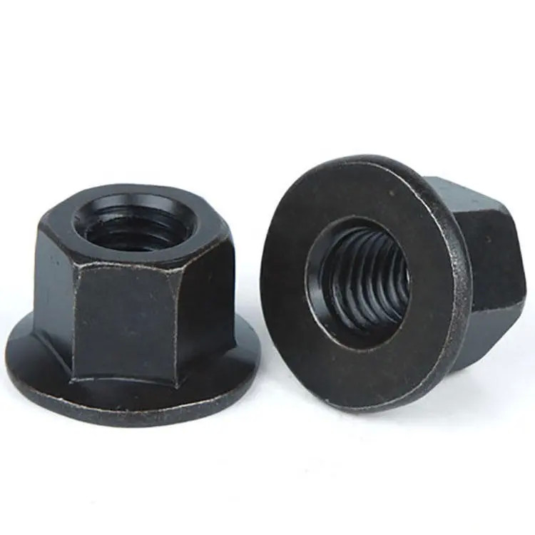 Flange Hex Head Nuts Grade 8 Heavy Hexagon Black Oxide Nut For Automotive Industry