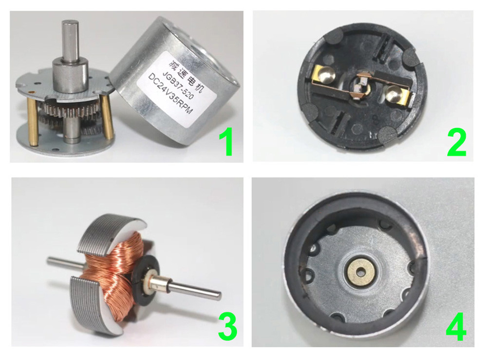 Dia 37mm Micro Metal Gear Motor M6*50 Screw Shaft With 6V 12V 24V DC Motor