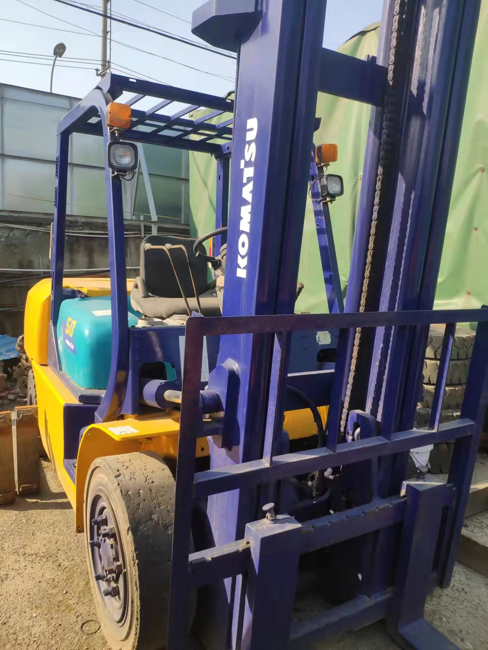 Used Komatsu Forklift for Advertising Company Diesel Engine Customizable Fork Length and Hot Product 2019