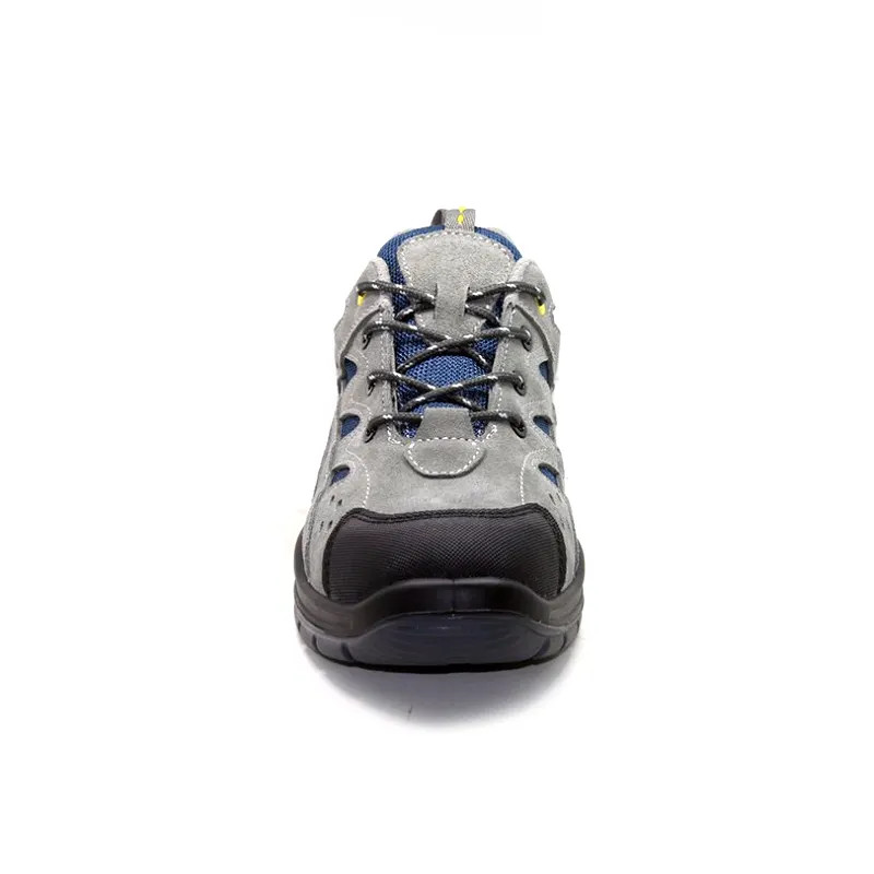 Breathable Factory Safety Shoes Lightweight Cow Suede Leather Shoes Slip Resistant