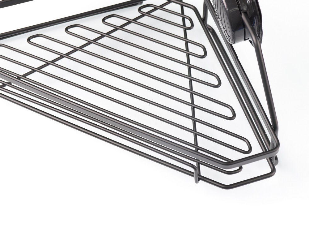 Stainless Steel Surface Painted Finshed Bath Corner Shelf Black Oxidation Treatment