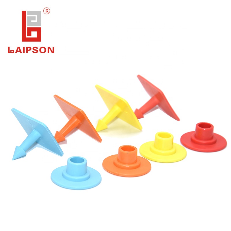 30mm Square ISO14001 Swine Ear Tags With Plastic Tip