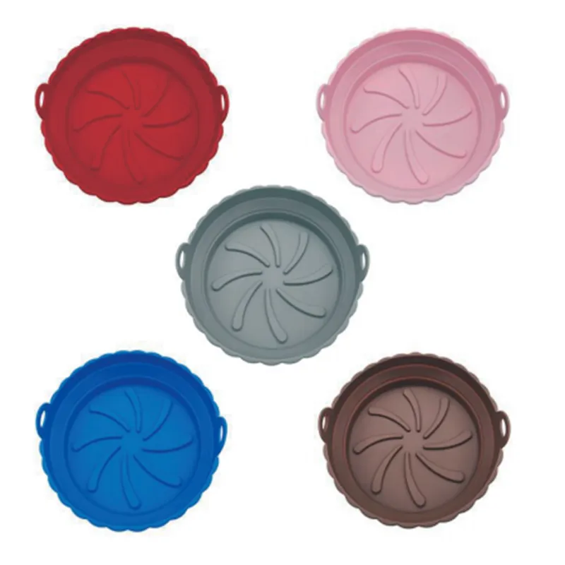 Food Grade Silicone Baking Pan for Air Fryer Foldable Baking Pan Liner, Electric Oven, Microwave Oven