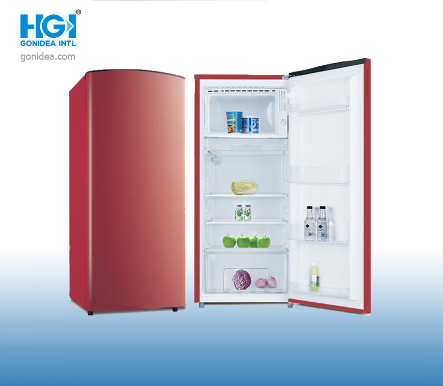 Electronic Control Defrost LED Single Door Display Fridge Upright