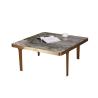 Buy cheap Square Stainless Steel Central Coffee Table Satin Finish Marble Top Tea Table from wholesalers