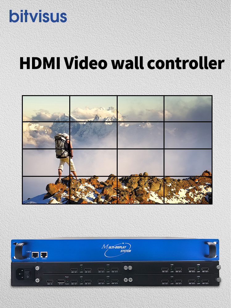 2X3 3X3 3X4 2X6 Matrix Video Wall Processor 16 HDMI 4K 8K 1X8 Video Wall Controller