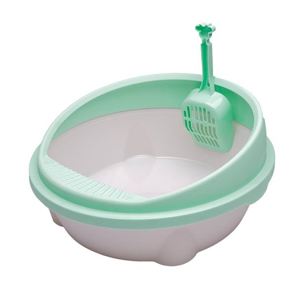 Popular Modern Cat Litter Box Logo Printing Plastic Cat Litter Box For Small