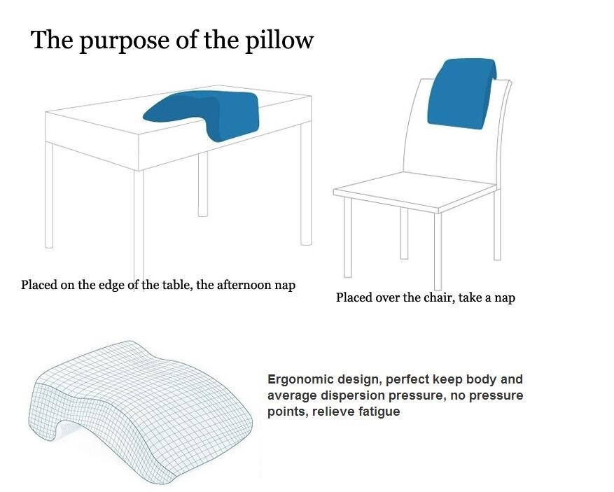 Velvet cover Memory Foam Pillows Customized LOGO for Office Nap , ROHS TUV certificate