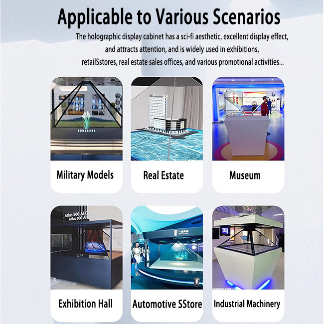 360 3D Hologram Display Full HD Interactive Holographic Display