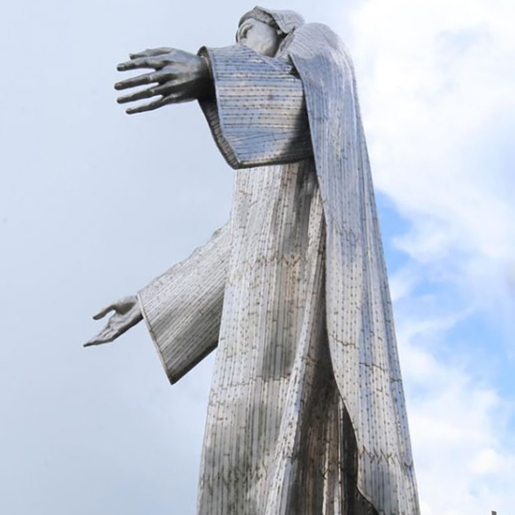 Hand Crafted Custom Large Outdoor Steel Mary Religious Statue Freestanding Landscape Metal Sculpture