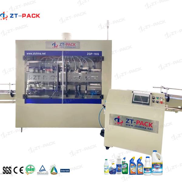 100ml Toilet Cleaner Liquid Filling Machine 0.5l 4000BPH Harpic Bottle Filling