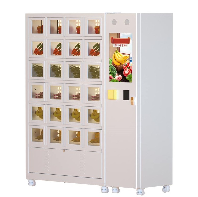Self Service Automatic Locker Vending Machine With 4℃ Cooling Refrigeration