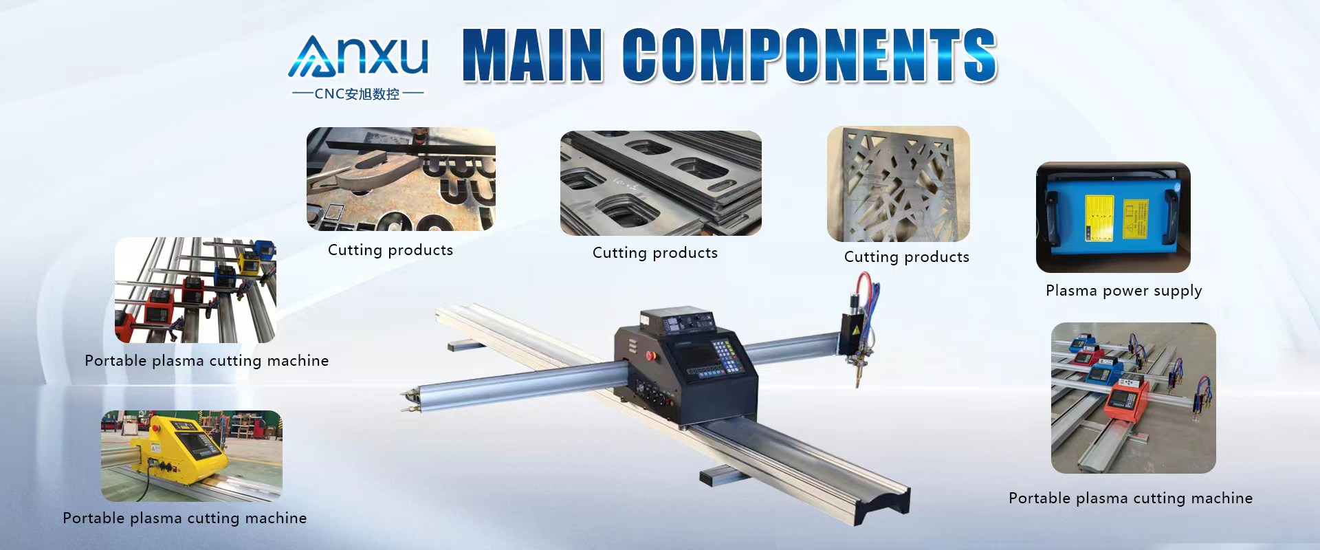 G Code Portable CNC Flame Cutting Machine 220V 50Hz Metal Plasma Cutter