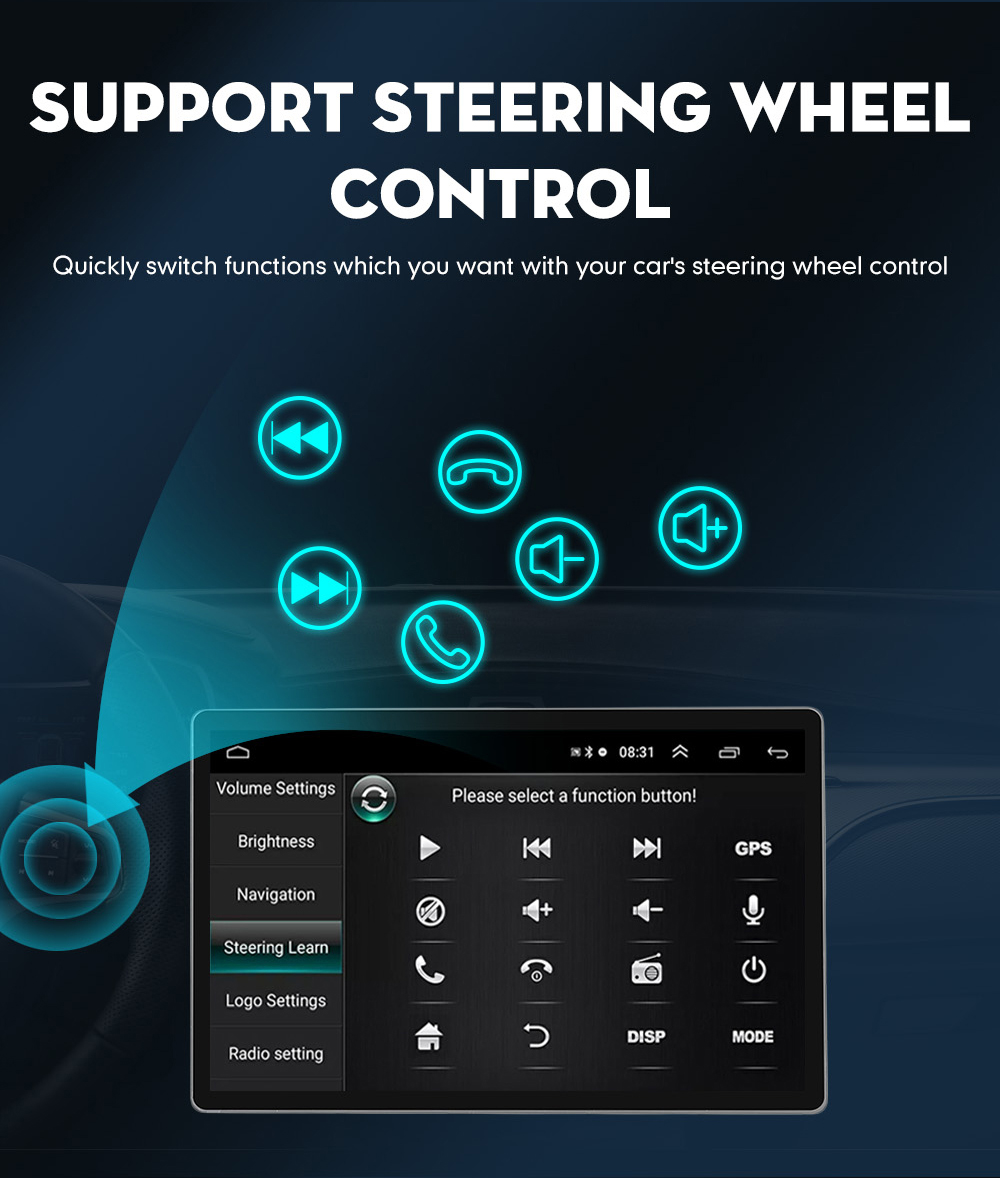 4/64gb Android Auto Head Unit 13 Inch Car Navigation with Carplay and Bluetooth 5.0