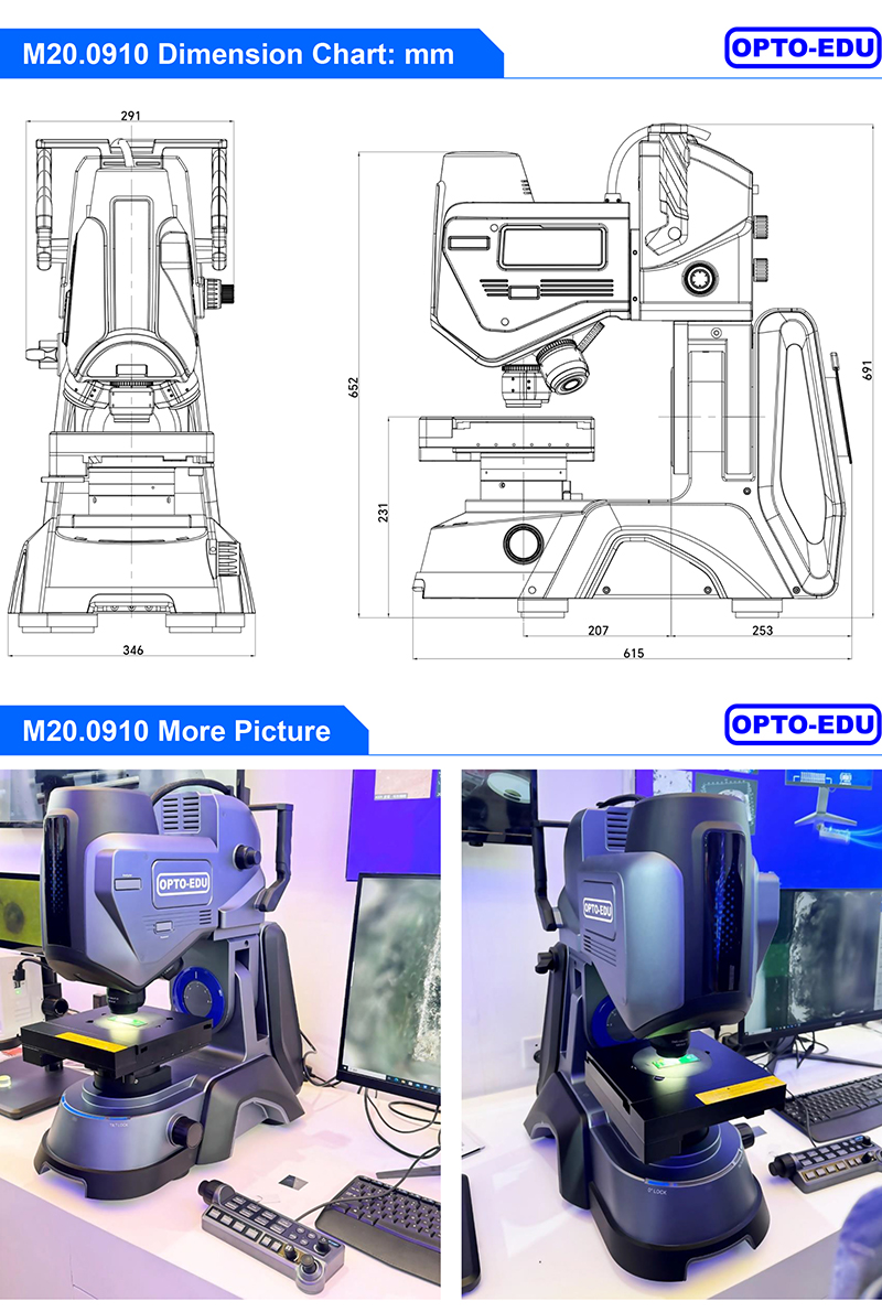 OPTO EDU M20.0910 All In One 3D Industry Fully Motorized Microscope