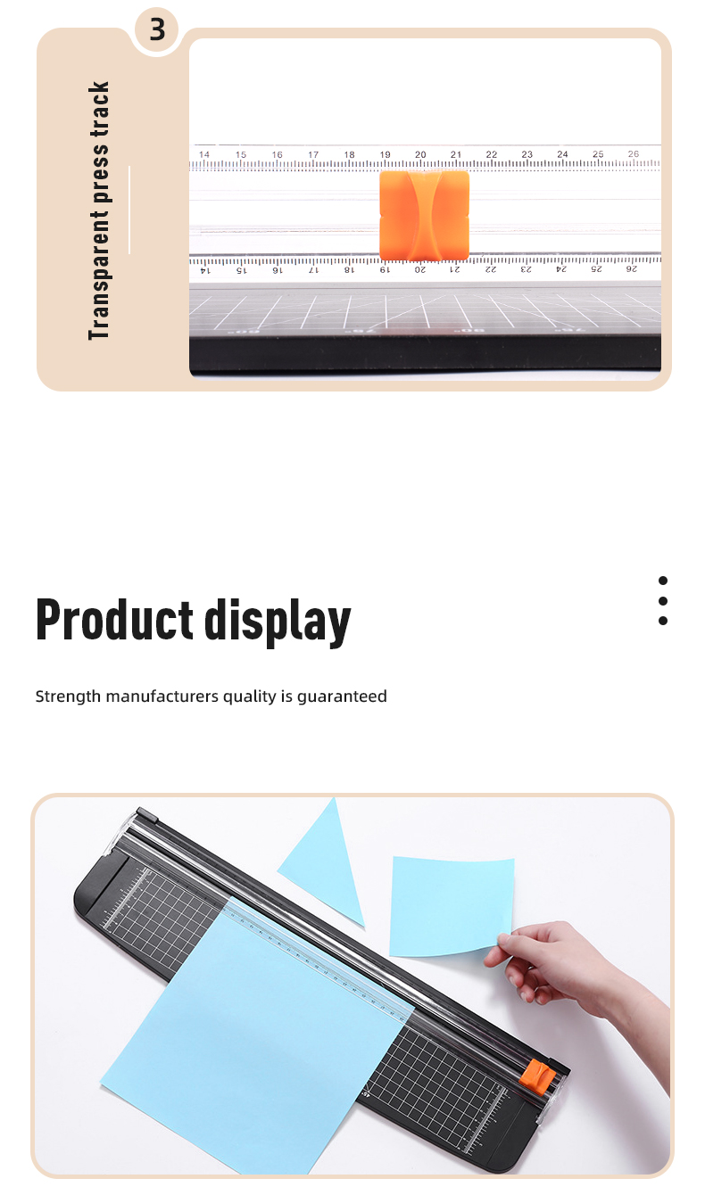 Lightweight Manual A3 Paper Cutter with Eco-friendly and Durable Materials