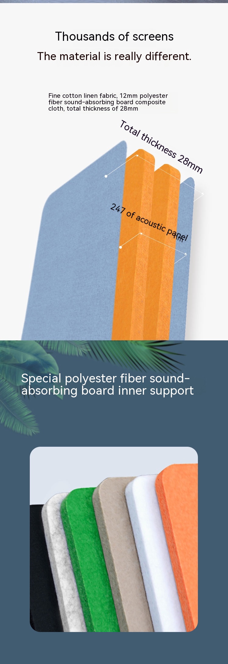 Modern Stylish Sound-Absorbing Folding Screen for Office Showroom and Cafe Decoration