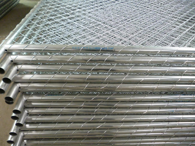 11 Gauge Portable 6x8 Chain Link Fence Panels Hot Dipped Galvanized
