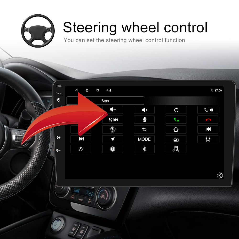 Wireless/Wired Carplay Android Auto Bluetooth FM Mirror Link Car Stereo 4 Core CPU 9" Screen Size MP5 Radio