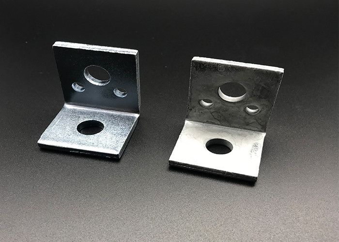 Galvanized Steel Flat Plate Custom Angle Corner Strut Fittings